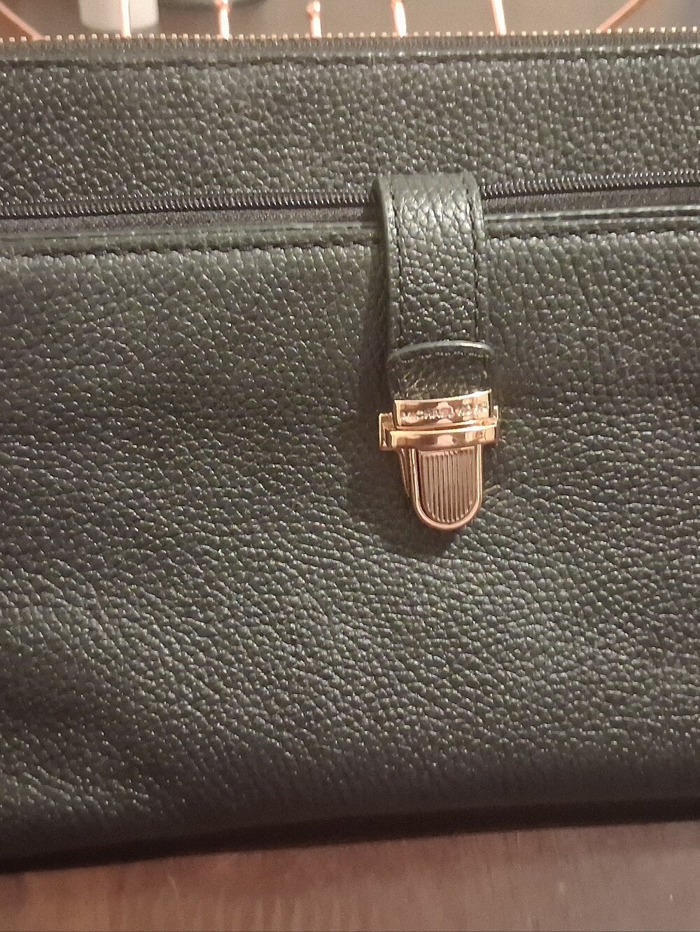 Michael KORS Black Leather Tote with Gold Hardware - Women Bags